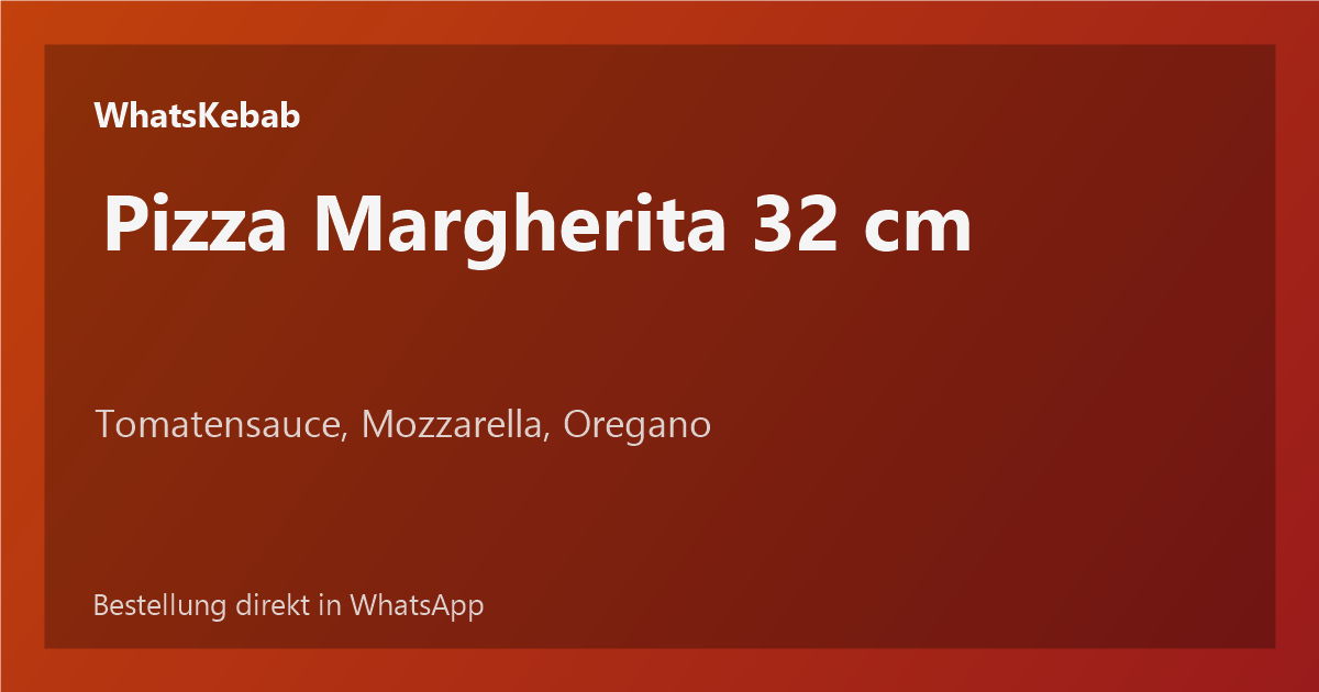 Pizza Margherita - &Oslash;32cm